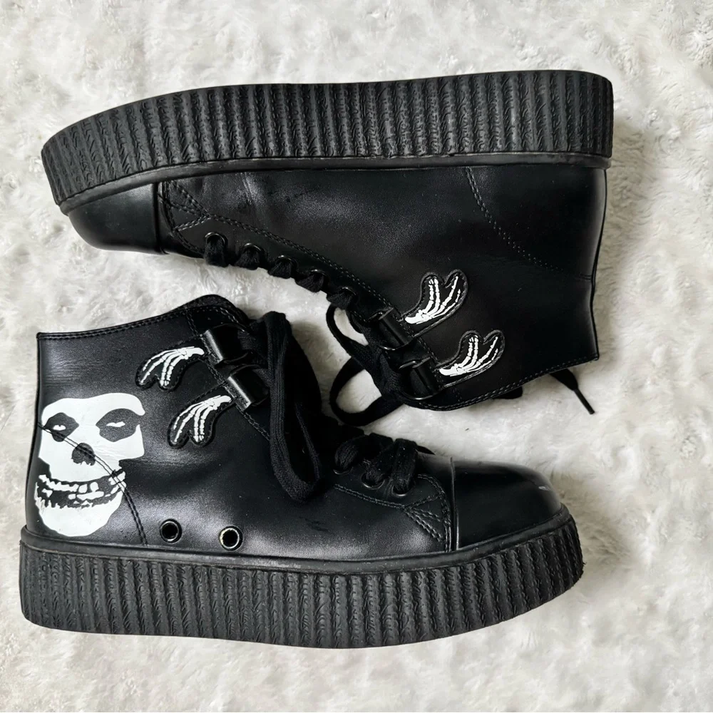 Vampire Freaks STRANGECVLT Chelsea Kreep Misfits Skull Sneakers